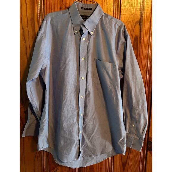 Lands' End Men's Blue No Iron Oxford Shirt 15 1/2-32 - Picture 1 of 3